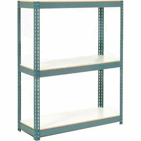 GLOBAL INDUSTRIAL 3 Shelf, Wide Boltless Shelving, Starter, 48inW x 36inD x 96inH, Laminate Deck 504635GY